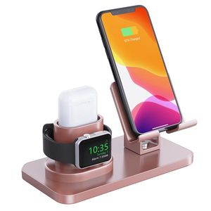 Support de charge 3 en 1 Station d'accueil de chargeur universelle Compatible pour Airpods Apple Watch iPhone 14 13 12 11 SE2 XSMax XR 8 7 6S Plus iPad