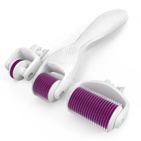 3 en 1 Dermaroller Microneedle Derma Roller Micro Needling Skin Roller para Spa de belleza facial por envío rápido 7 días