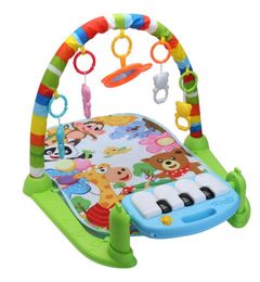 3-in-1 educatief rekspeelgoed Babymuziek speelkleed Toetsenbord Baby Fitness Tapijt Cadeau voor kinderen7229877