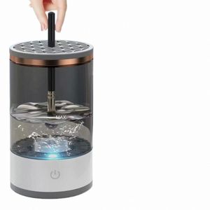 3-in-1 elektrische make-upborstelreiniger: opladen via USB, automatische cosmetische borstel, sneldrogend reinigingshulpmiddel e5oI#