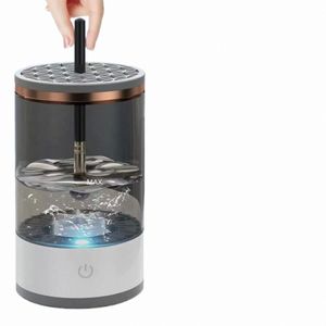 Machine de nettoyage de pinceaux de maquillage électrique 3 en 1 : chargement USB, outil de nettoyage à séchage rapide pour brosses cosmétiques automatiques D8b6 #