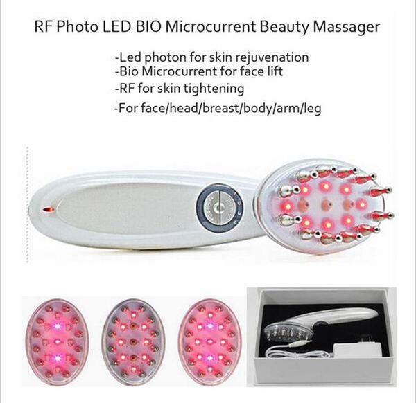 3 EN 1 Électrique Pro Bio Microcourant Laser + Led Photon Thérapie Cheveux Tête Repousse Masseur Peigne Pour La Perte De Cheveux Livraison Gratuite