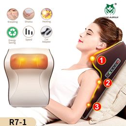 3 en 1 est oreiller de massage avec voiture maison duel utilisation facile à transporter cou dos épaule taille corps masseur cadeau soulagement de la douleur bouchons ue 240301