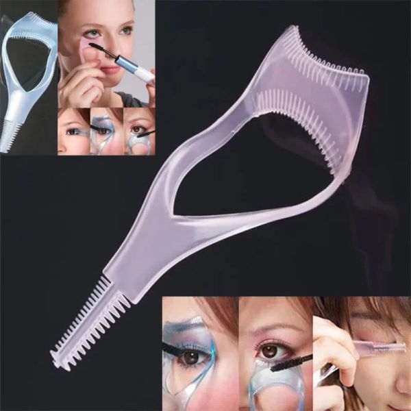 3 en 1 outils de cils yeux de maquillage mascara mascara bouclier curleur applicateur de peigne guide carte outils de cartes de beauté