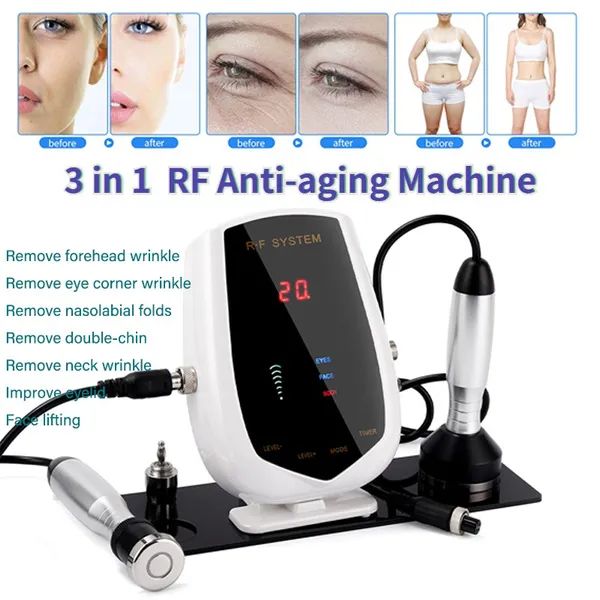 3 en 1 Face Machine RF radiofréquence visage et corps peau raffermissant peau lifting anti-rides élimination RF machine