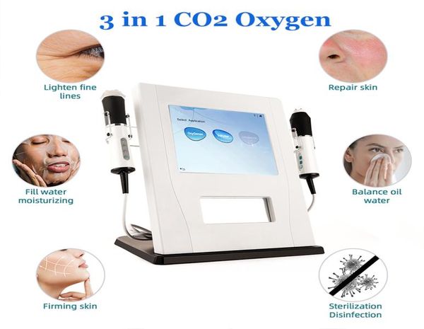 3 en 1 CO2 facial O2 Ultrasons RF RF Microbubble Oxygène Perfusion de nettoyage en profondeur Céreure de réchauffement Spa Salon3973628