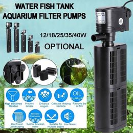 3 en 1 Fish Tank rium Filter Pump Submersible Air Oxygen Augmentation Interne 1218253540W Y200917