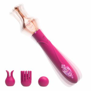 3 in 1 G-spot konijnenvibrator pocket kut seksspeeltje voor vrouwen Orgasme Pen Zuigen Likken Tepelstimulator Clit Vagina Massager 10 Frequentie