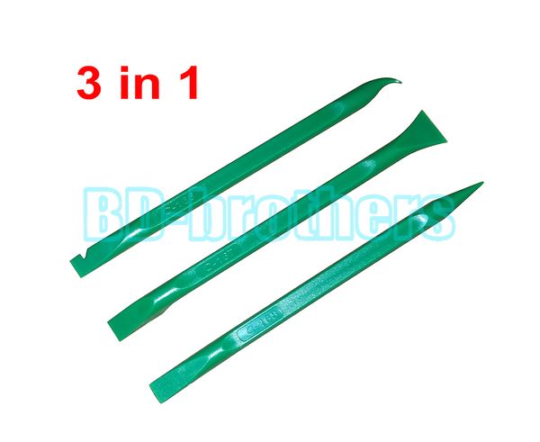 Outil de levier vert 3 en 1, outils d'ouverture de 155mm pied-de-biche en plastique pour téléphone tablette PC câble plat/écran/réparation de boîtier 800 ensembles/lot