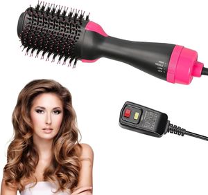 3 in 1 haardroger luchtborstel Styler en Volumizer Hair Slager Curler Comb Roller One Step Electric Ion Blowdroger Brush 240401