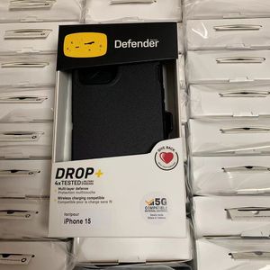 Avoir OtterrBox Logo Defender Case pour iPhone 15 Pro Max 14 13 12 11 Xs Max XR X 7 8 Samsung S24 S23 Étui de robot hybride antichoc de qualité militaire avec étui de téléphone d'emballage en boîte