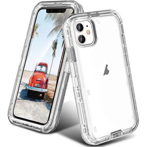 3 sur 1 pc + tpu Clear Heavy Duty Defend Bodich Bas pour l'iPhone 15 14 plus 13 12 11 XS Pro Max Samsung Galaxy S24 S23 S22 Ultra plus A53 A33 A13 A03S COUVERCULES DE PUBLAGE COURT