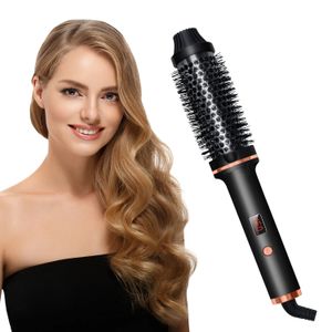 3 po Ionic Hair Curler Lisquener Professional Curling Iron Chauffage chauffé Brosse antiscbald Curl Wand 240428