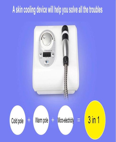 3 en 1 coréen Cryo refroidissement multifonction haute fréquence machine faciale RF sans aiguille électroporation micocourant lifting peau Car1457340