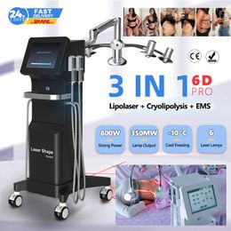 3 in 1 Lipolaser Afslankmachine 6D Lipo Laser Schoonheidsapparatuur Lichaamsvormende ems Vetverwijderingsapparatuur CE FDA goedgekeurd