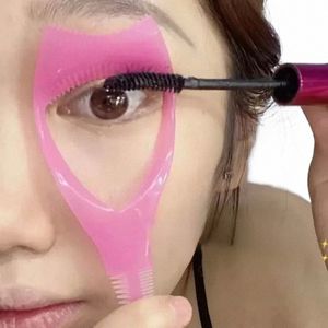 3 In 1 Make-up Mascara Shield Guard Eye L Mascara Applicator Kam Eyel Curling Make-Up Borstel Krultang Oogmake-up stencils Roze Y9Wm #