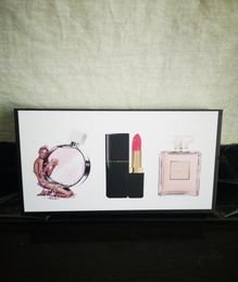3 In 1 make -up parfum cadeau set kans vrouwen geurkit collectie matte lipsticks cosmetics ensemble de maquillage parfum kits7039812