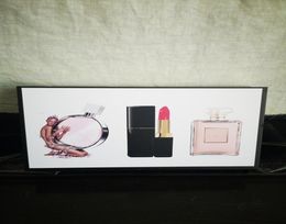 Set de regalo de perfume de maquillaje 3 en 1 Chance Women Fragrancy Kit Colección Barras de labios mate Cosméticos ensemble de maquillage parfum Kits4910451