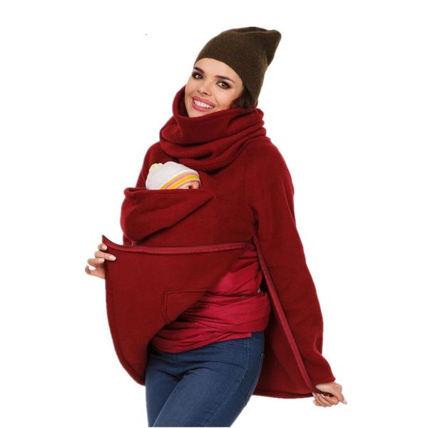 3 en 1 multi-fonctionnel mère kangourou pull automne hiver maternité vêtements pour femmes épaissi grossesse portant manteau 240115