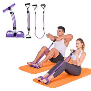3 in 1 multifunctionele fitnessgom 4 tube weerstand bands sit-up pull touw expander elastische bands yoga pilates workout gym C0224
