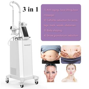 3 en 1 multifonctionnel RF amincissant la machine 360 rotatif RF rouleau radiofréquence instrument sous vide lifting du visage resserrement de la peau anti-rides et masseur corporel