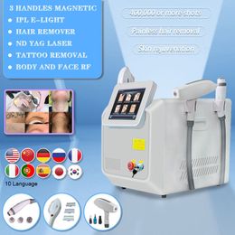 3 en 1 OPT lasers IPL Machine d'épilation rapide Laser détatouage revitalisant de la peau rétrécissement des pores dissolvant de rides équipement de salon de beauté