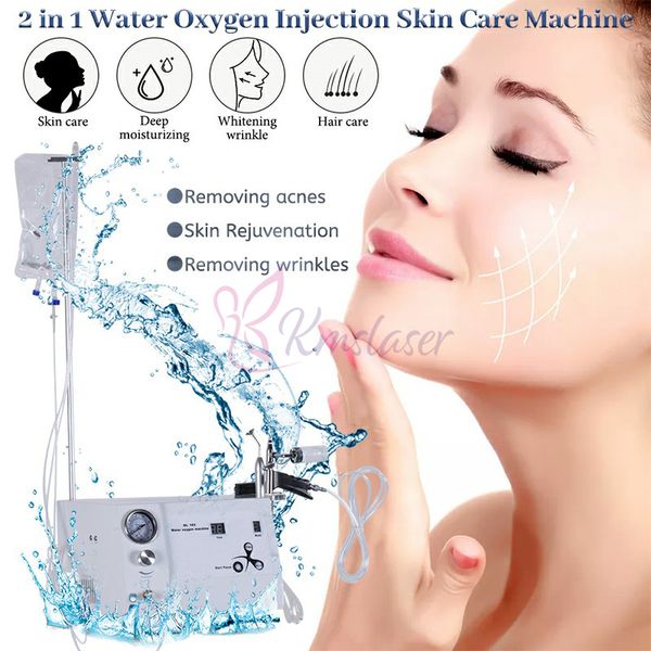 3 EN 1 Oxygen Jet Peel Injection Spray Eau Soins Du Visage Machine Traitement De L'acné Rajeunissement De La Peau Approfondissement Nettoyage Équipement De Beauté