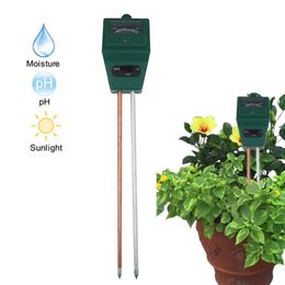 3 op 1 pH tester meters bodemwater vocht licht geanaliseerde tuinboerderij gazon plant bloemtestmeter detector