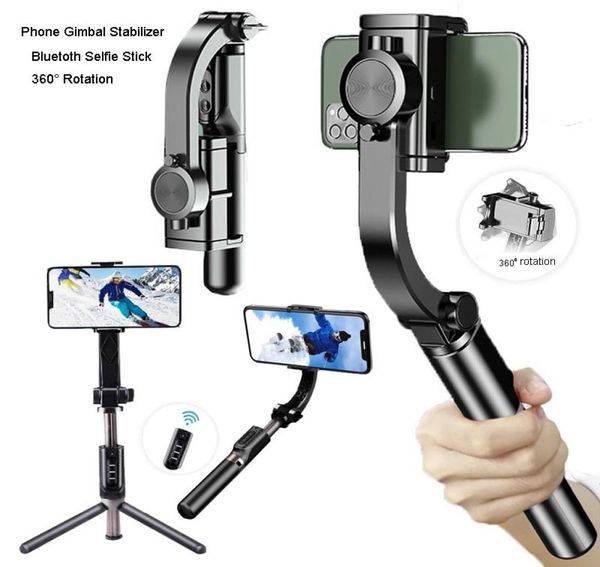 Stabilisateur de cardan de téléphone 3 en 1, Rotation à 360 °, équilibre automatique, bâton de Selfie, support de téléphone, trépied pour Tiktok Vlog Youtuber Live Vi9630535