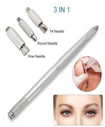 3 In 1 professionele dualend microblading permanente pen handleiding voering mist wenkbrauw tattoo permanente make -up tattoo benodigdheden4120090