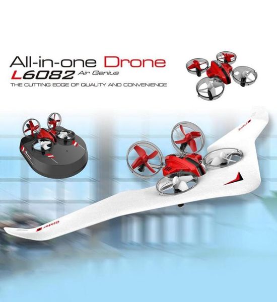3 in 1 RC Mini quadcopter planeur d'aéroglisseur Mode de bateau Fixed Wing Kids Toy cadeau télécommande Drone RC Plane Toys for Children3025523