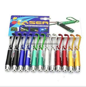 3 In 1 rode laserpointer Pen LED Red Light Torch Keychain Beam Laser Pointer Zaklampen Grappige Pet Dog Cat Toy Money Detector Key Chain