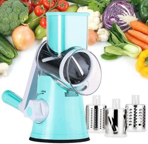 3 in 1 Rotary Groente Slicer met Handvat Nuts Grinder Cheese Shredder Aardappel Spiralizer Salade Gereedschap Keuken Home Gadgets