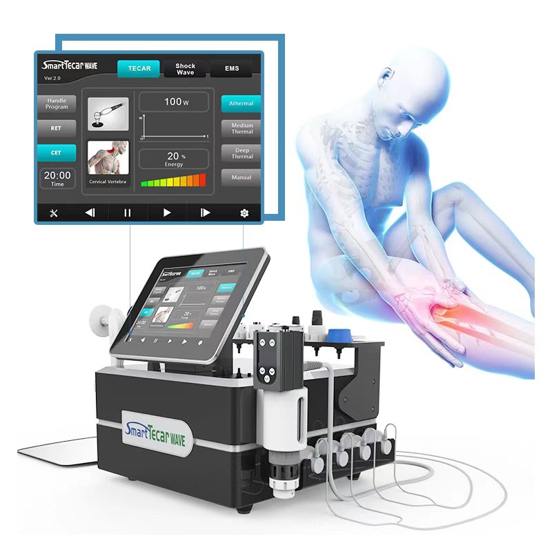 3 em 1 Máquina de gadgets de saúde em ondas de choque em ondas de choque para reabilitação de reabilitação de lesões esportivas rejuvenescimento da pele