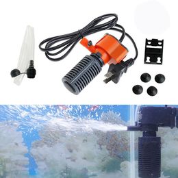 3 in 1 stil aquariumfilter dompelbare zuurstof interne pomp spons water met regenspray voor aquarium luchtverhoger 3,5 W nieuwe Pr271L