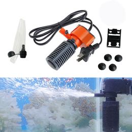 3 in 1 stil aquariumfilter dompelpomp zuurstof interne pomp spons water met regenspray voor aquarium luchtverhoger 3,5 W nieuwe Pr221U