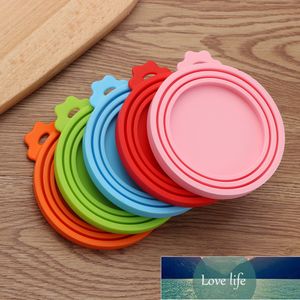 Couvercle de boîte de nourriture en silicone 3 en 1, couvercle de boîte de nourriture, mangeoires scellées, couvercle de boîte de nourriture pour chien, chat, capuchon supérieur de stockage, couvercle réutilisable, fourniture de cuisine, prix d'usine, conception experte, qualité