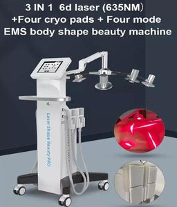 3 en 1 minceur 635nm diode laser Lipo Cavitation Cryo pad peau serrer cryolipolyse graisse réduire système forme du corps perte de poids machine de beauté