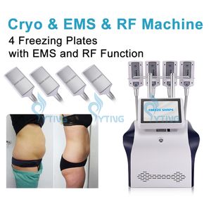 3 en 1 Máquina de adelgazamiento Cryo Pad Placa de congelación de grasa EMS Contorno corporal RF Quemador de grasa Pérdida de peso