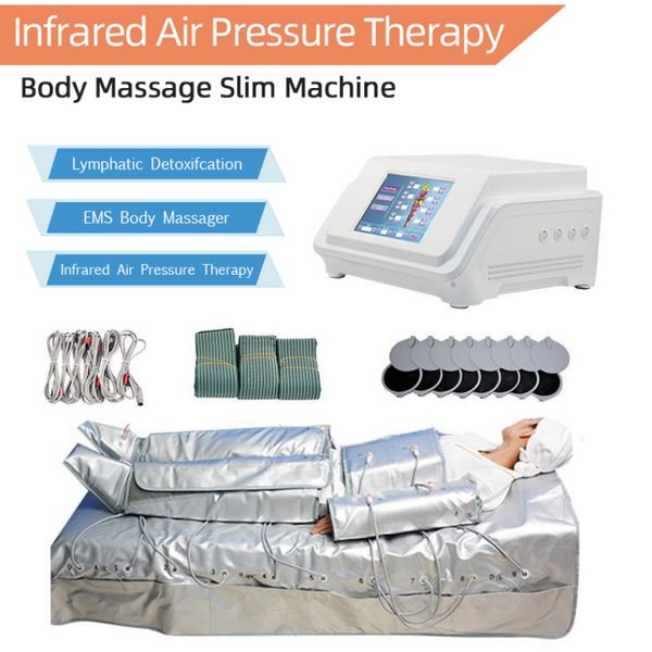 3 en 1 Minceur Machine Pressothérapie Drainage Lymphatique Chauffage Infrarouge Lointain Stimulateur Musculaire Basse Fréquence EMS Couverture Sauna Microcourant Machine224