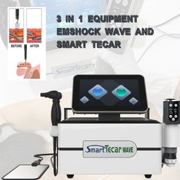 3 in 1 Smart Tecar CET RET EMS Shock Wave Therapy Machine voor pijnverlichting ED Behandeling Body Fat Burn