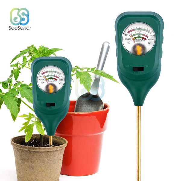 Testeur de PH du sol 3 en 1, compteur d'humidité et d'acidité légère, Kit de plantes pour plantes de jardinage