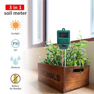 3 In 1 bodemtester Bodemvochtmeter Bodem PH/Vocht/Licht/PH Meter Gardening Farm Lawn Test Kit Tool