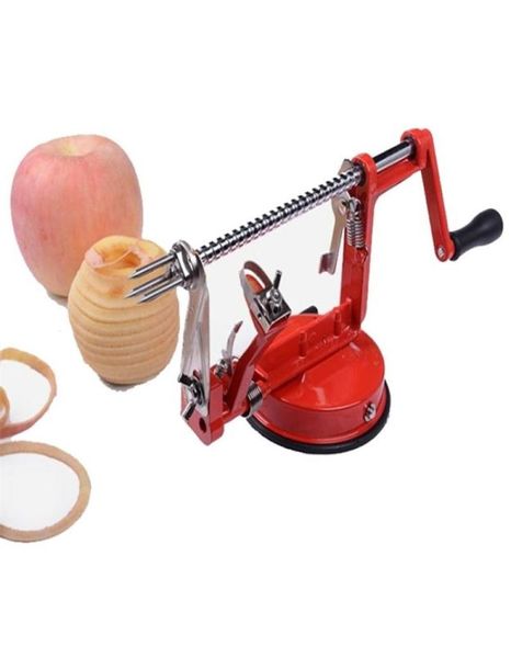 3 en 1 en acier Fruit de pomme de terre machine à pomme éplucheur Coreur Slicer Cutter Bar maison Coupure à main 2012011266846