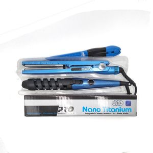 3 po en 1 lisseur Curling Iron Curler Nano Titanium 1/4 Plaques Flats Irons Steam Cerramic Hair Curlers