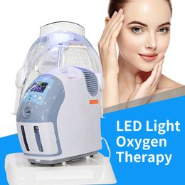 3 en 1 Super Maquinas Machine oxygénée du visage H2o2 hyperbare blanchissant Jet Peel Hydra oxygène Machine faciale avec dôme Led