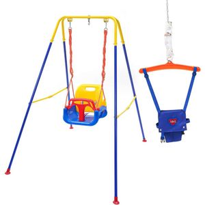 Swing Swing Baby Bouncer and Rocking Chair - Convient aux jeunes enfants.Joueur intérieur et extérieur avec des supports en métal pliables.