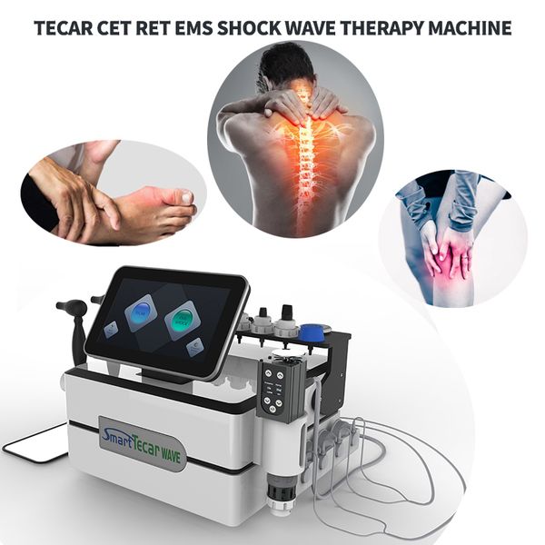 Equipo RF 3 en 1 para terapia de ondas de choque Tecar CET RET EMS para aliviar el dolor, tratamiento ED para quemar grasa corporal