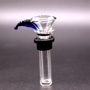 Bols en verre 3 en 1 de qualité supérieure avec poignées pour bang narguilé 14 mm 18 mm tête de taureau mâle