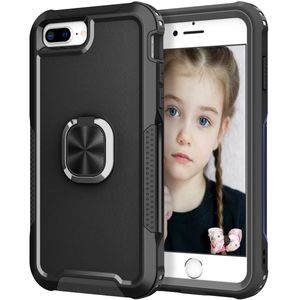 Coque d'armure robuste 3 en 1 avec béquille intégrée, protection complète du corps, coque en caoutchouc résistante aux chocs pour iPhone 6 6s/iPhone 7/8 Plus, coques de protection pour iPhone SE.